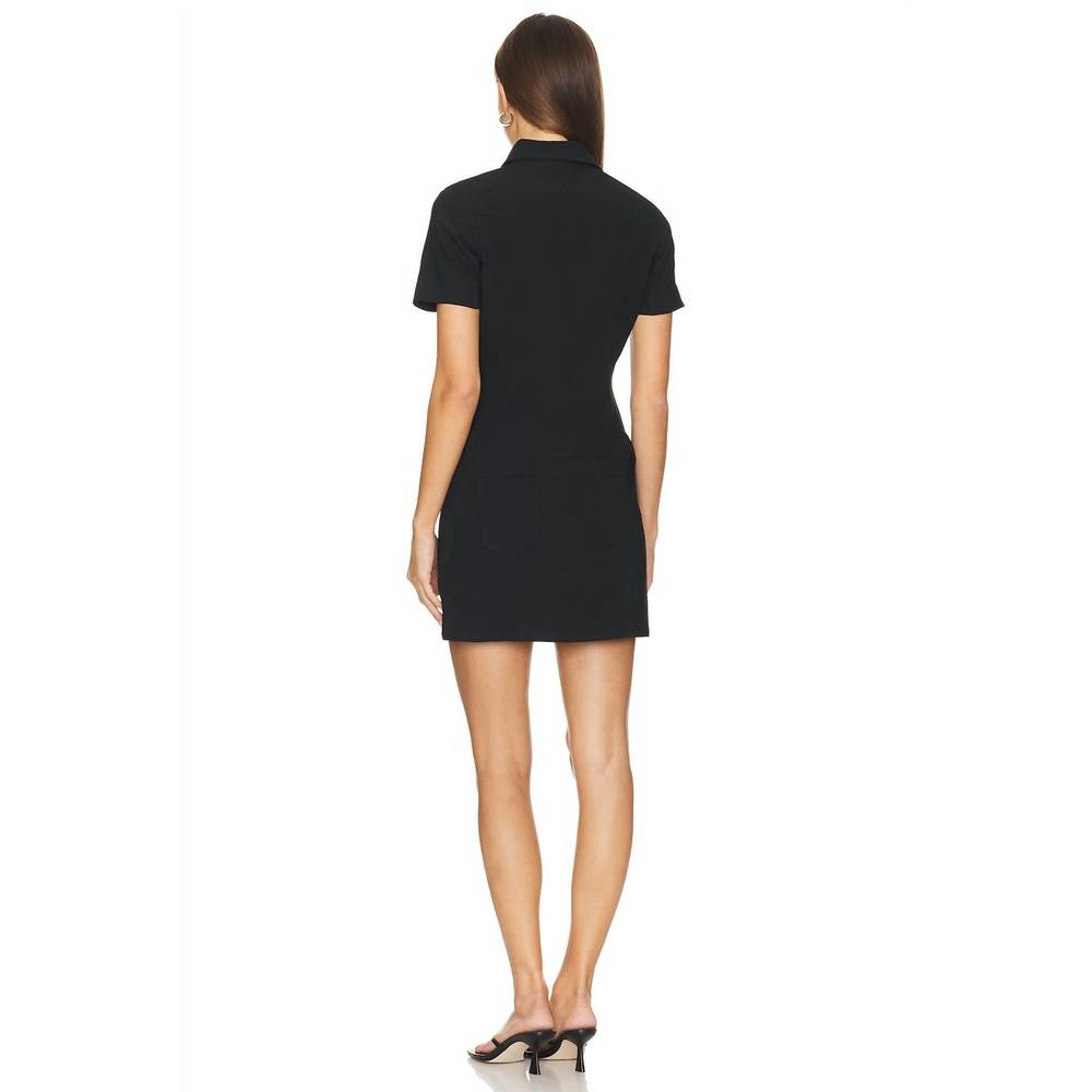 NEW AMANDA UPRICHARD bianca dress in black - Picture 3 of 3